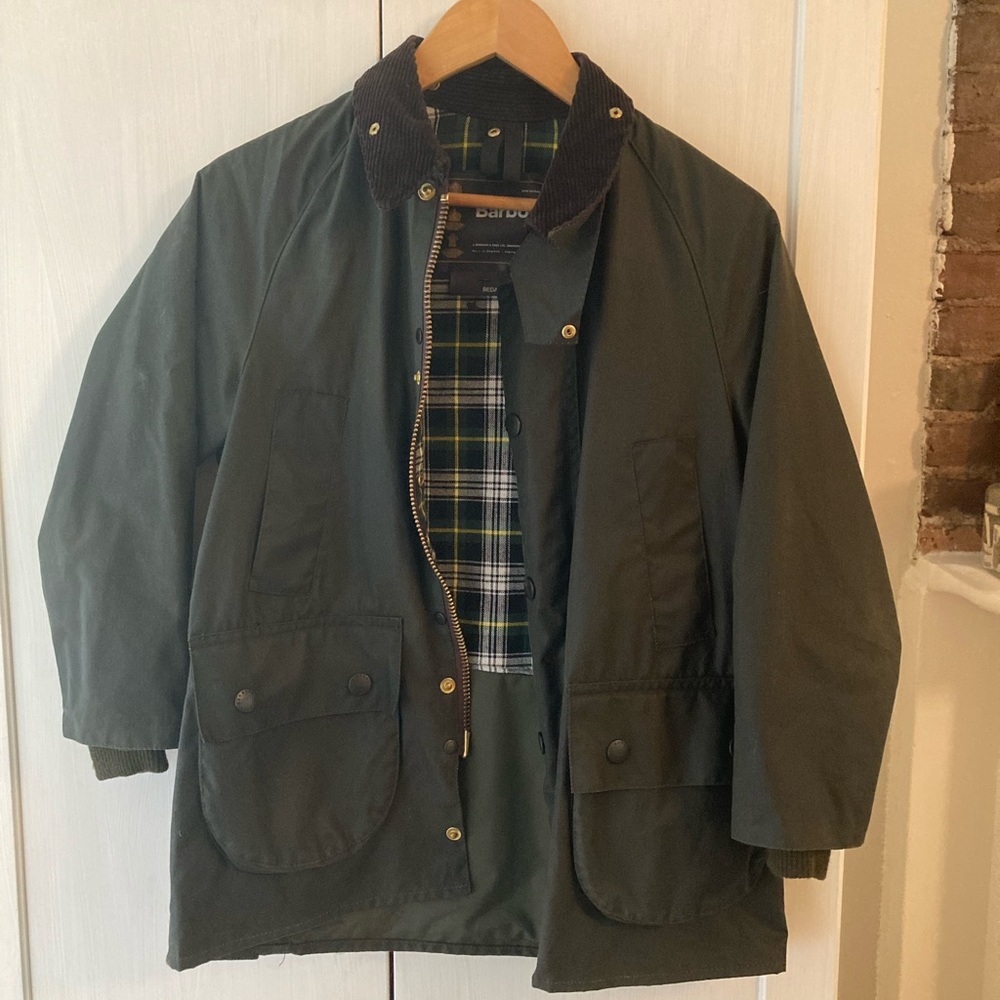 Barbour waxed green jacket Bedale
